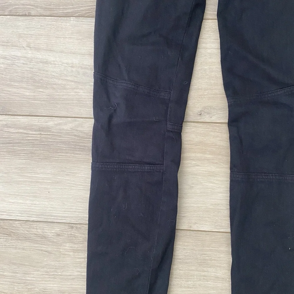Vince Sz 25 Black Cargo Skinny Jeans Denim Zip Cotton Elastane Women Pockets USA